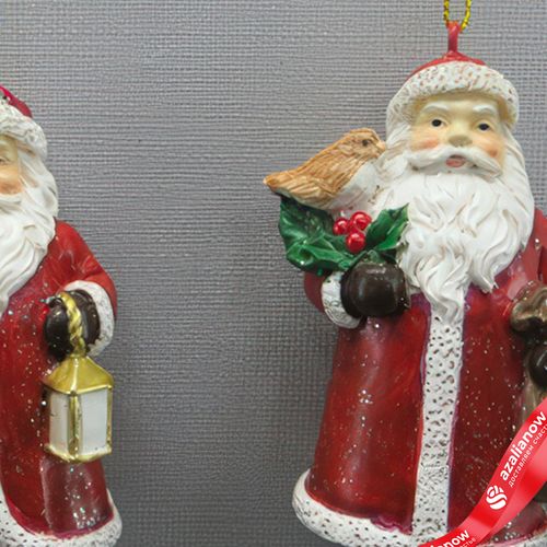 Фото 3: Украшение подвесное «Дед Мороз» (полирезин), H8,5x4,5x3,5см, в асс., красный