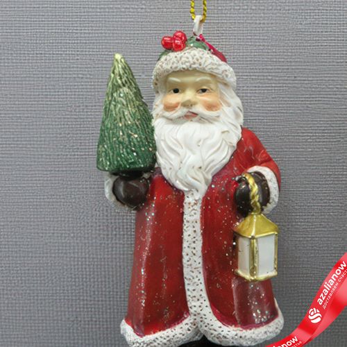 Фото 4: Украшение подвесное «Дед Мороз» (полирезин), H8,5x4,5x3,5см, в асс., красный