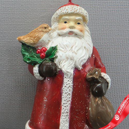 Фото 5: Украшение подвесное «Дед Мороз» (полирезин), H8,5x4,5x3,5см, в асс., красный
