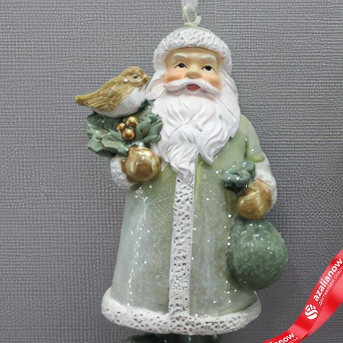 Фото 4: Украшение подвесное «Дед Мороз» (полирезин), H8,5x4,5x3,5см, в асс., зеленый
