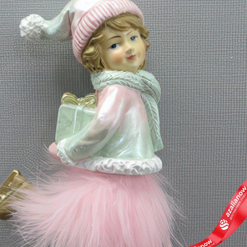 Фото 3: Украшение подвесное «Девочка» (полирезин), H12x5,5x4см, розовый