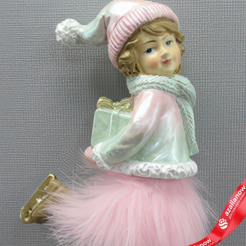 Фото 4: Украшение подвесное «Девочка» (полирезин), H12x5,5x4см, розовый