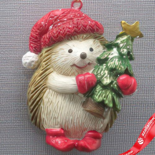 Фото 5: Украшение подвесное «Ежик» (полирезин), Н6,5х6х2см, в асс., красный