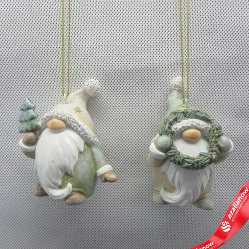 Украшение подвесное «Гном» (полирезин), Н7х5,5х4см, в асс., зеленый