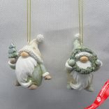 Маленькое фото 1: Украшение подвесное «Гном» (полирезин), Н7х5,5х4см, в асс., зеленый