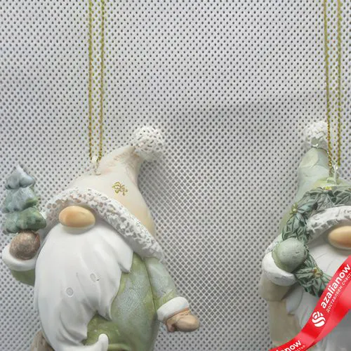 Фото 2: Украшение подвесное «Гном» (полирезин), Н7х5,5х4см, в асс., зеленый