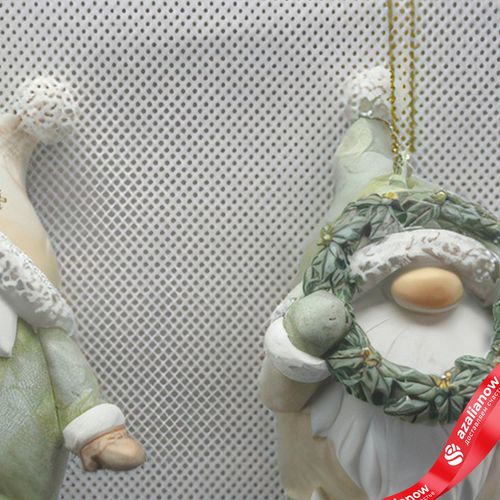 Фото 3: Украшение подвесное «Гном» (полирезин), Н7х5,5х4см, в асс., зеленый