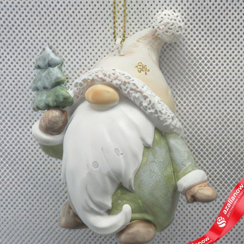 Фото 4: Украшение подвесное «Гном» (полирезин), Н7х5,5х4см, в асс., зеленый