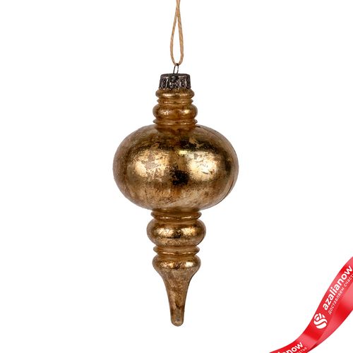 Украшение подвесное «Юла Антик» (пластик), Н18см, золотой