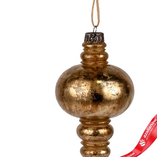 Фото 2: Украшение подвесное «Юла Антик» (пластик), Н18см, золотой