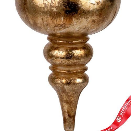 Фото 5: Украшение подвесное «Юла Антик» (пластик), Н18см, золотой