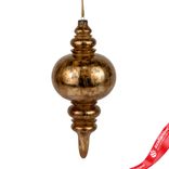 Маленькое фото 1: Украшение подвесное «Юла Антик» (пластик), Н33см, золотой