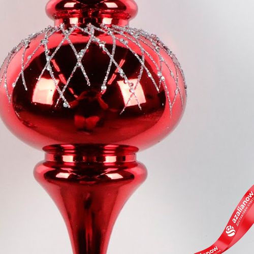 Фото 3: Украшение подвесное «Юла» (пластик), Н25см, красный