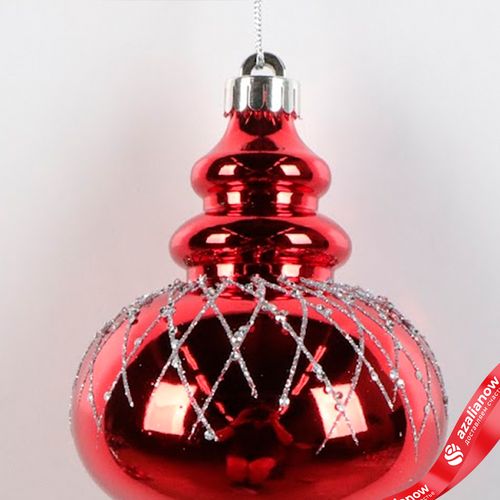 Фото 4: Украшение подвесное «Юла» (пластик), Н25см, красный