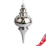 Маленькое фото 1: Украшение подвесное «Юла» (пластик), Н25см, серебряный