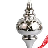 Маленькое фото 2: Украшение подвесное «Юла» (пластик), Н25см, серебряный