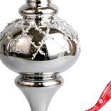 Маленькое фото 3: Украшение подвесное «Юла» (пластик), Н25см, серебряный