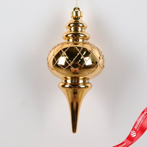 Украшение подвесное «Юла» (пластик), Н25см, золотой