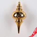 Маленькое фото 1: Украшение подвесное «Юла» (пластик), Н25см, золотой