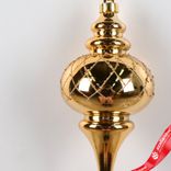 Маленькое фото 2: Украшение подвесное «Юла» (пластик), Н25см, золотой