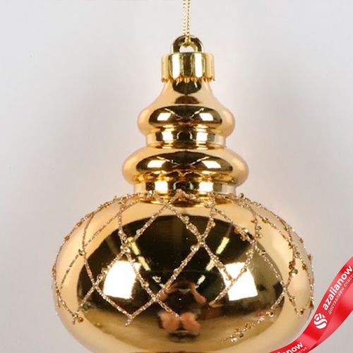 Фото 4: Украшение подвесное «Юла» (пластик), Н25см, золотой