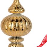 Маленькое фото 3: Украшение подвесное «Юла с глиттером» (пластик), Н18см, золотой