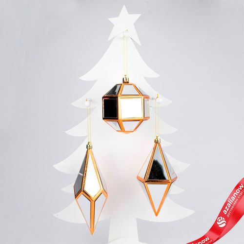 Украшение подвесное «Кристалл» (пластик), 16х8х8см, в асс., розовое золото