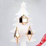 Маленькое фото 1: Украшение подвесное «Кристалл» (пластик), 16х8х8см, в асс., розовое золото