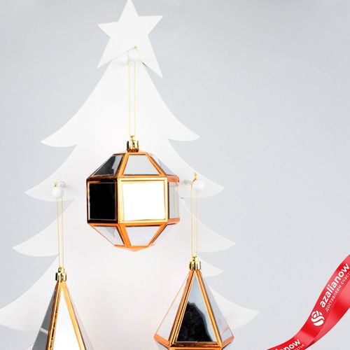 Фото 3: Украшение подвесное «Кристалл» (пластик), 16х8х8см, в асс., розовое золото