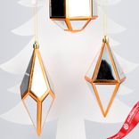 Маленькое фото 5: Украшение подвесное «Кристалл» (пластик), 16х8х8см, в асс., розовое золото