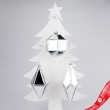 Маленькое фото 1: Украшение подвесное «Кристалл» (пластик), 17х8х8см, в асс., серебряный