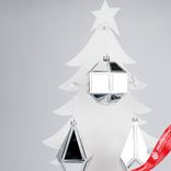 Маленькое фото 2: Украшение подвесное «Кристалл» (пластик), 17х8х8см, в асс., серебряный