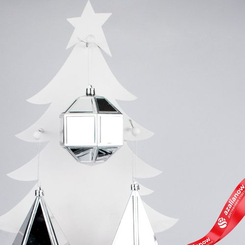 Фото 3: Украшение подвесное «Кристалл» (пластик), 17х8х8см, в асс., серебряный