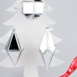 Маленькое фото 4: Украшение подвесное «Кристалл» (пластик), 17х8х8см, в асс., серебряный