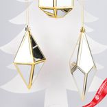 Маленькое фото 5: Украшение подвесное «Кристалл» (пластик), 17х8х8см, в асс., золотой