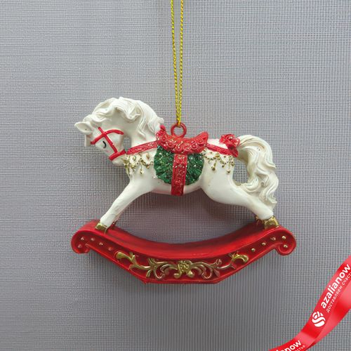 Украшение подвесное «Лошадка» (полирезин), H7,5x6,5x2см, красный