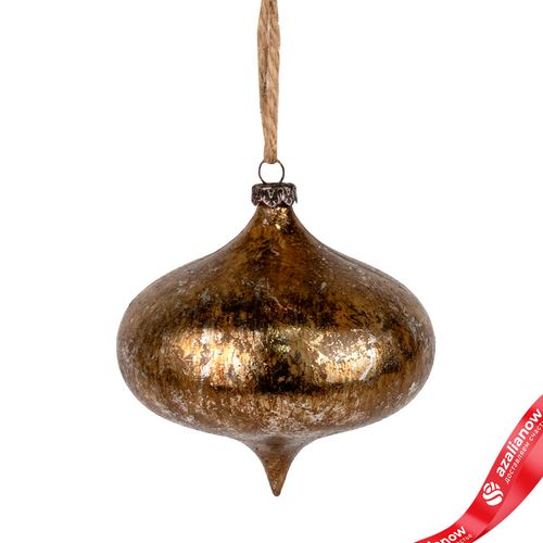 Украшение подвесное «Луковица Антик» (пластик), 10см, золотой