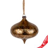 Маленькое фото 1: Украшение подвесное «Луковица Антик» (пластик), 10см, золотой