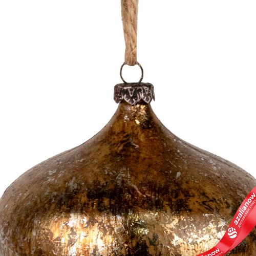 Фото 4: Украшение подвесное «Луковица Антик» (пластик), 10см, золотой