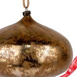 Маленькое фото 3: Украшение подвесное «Луковица Антик» (пластик), 16см, золотой