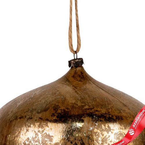 Фото 4: Украшение подвесное «Луковица Антик» (пластик), 16см, золотой