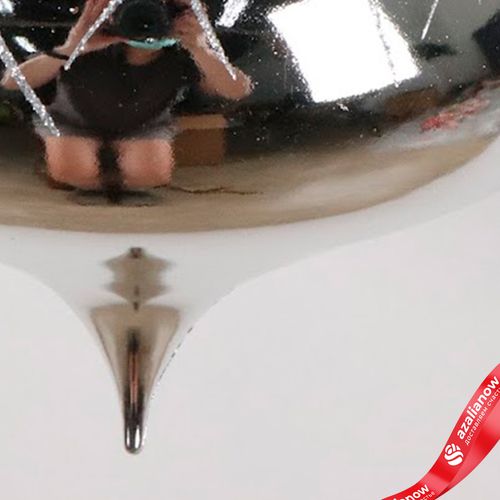 Фото 5: Украшение подвесное «Луковица» (пластик), 16см, серебряный