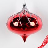 Маленькое фото 1: Украшение подвесное «Луковица» (пластик), 10см, красный