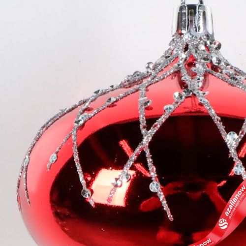 Фото 4: Украшение подвесное «Луковица» (пластик), 10см, красный