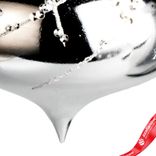 Маленькое фото 5: Украшение подвесное «Луковица» (пластик), 10см, серебряный