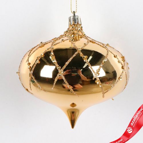 Украшение подвесное «Луковица» (пластик), 10см, золотой