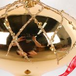 Маленькое фото 3: Украшение подвесное «Луковица» (пластик), 10см, золотой