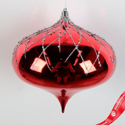 Украшение подвесное «Луковица» (пластик), 16см, красный