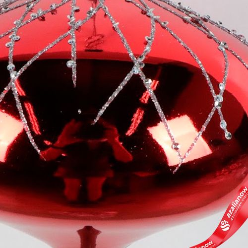 Фото 3: Украшение подвесное «Луковица» (пластик), 16см, красный