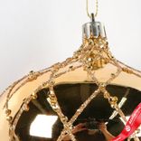 Маленькое фото 4: Украшение подвесное «Луковица» (пластик), 16см, золотой